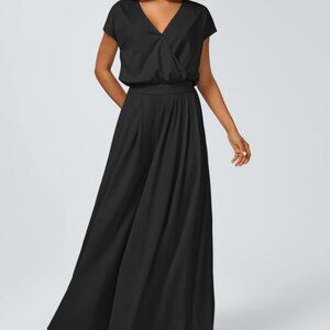 Halara V Neck, Wide leg Jumpsuit with Pockets